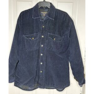 Chesterfield Blue Corduroy Shacket Flannel Quilted Lined Thick Mens XL  Gorpcore
